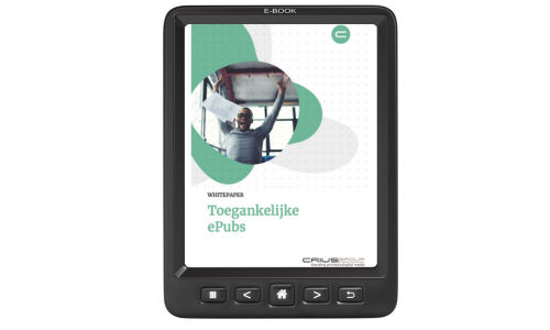 E-reader displaying a book cover with a person looking up at a globe.